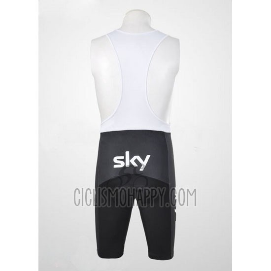 Sky Lider Cycling Jersey Bib Short 2011 Men Short Sleeve White and Sky Blue